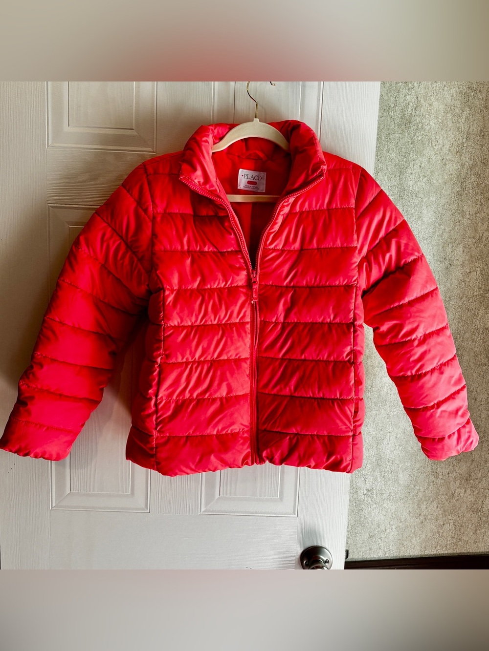 The Children’s Place Girls XXL 16 Bright Coral Puffer Jacket